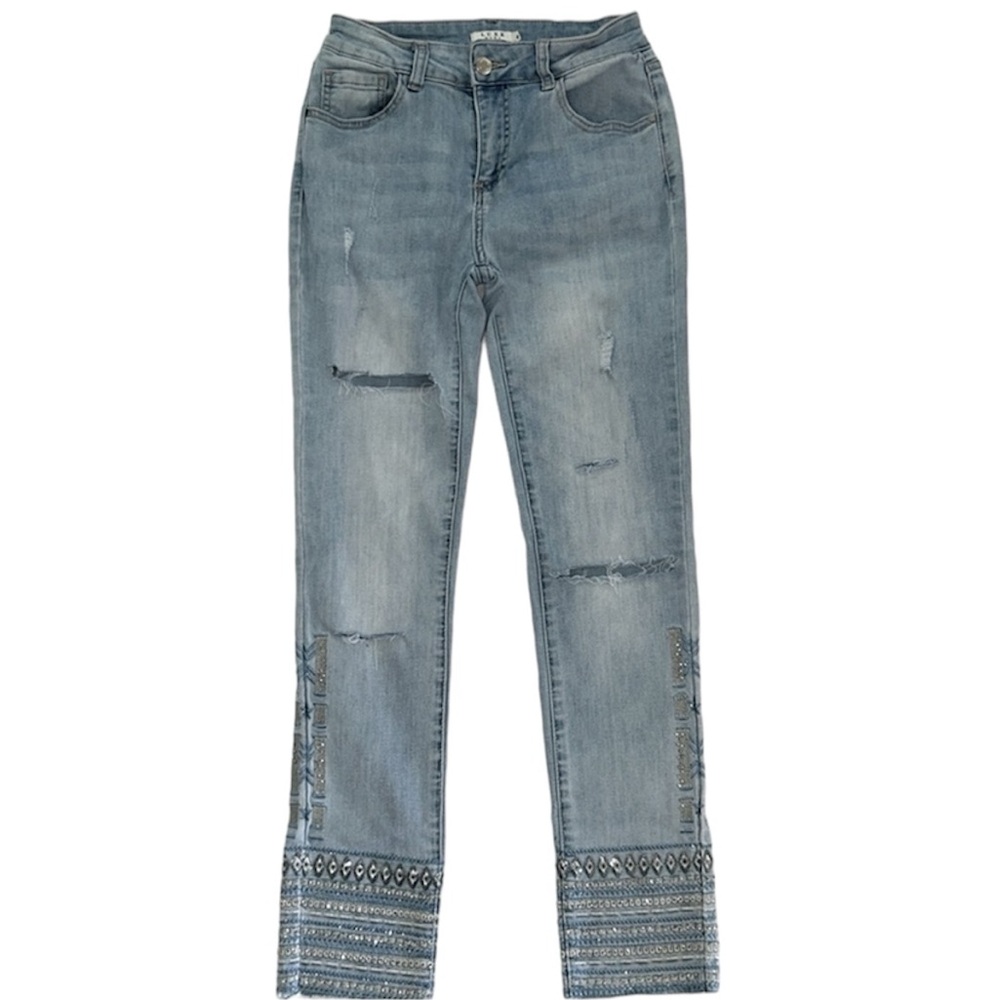 Moda Luxe Skinny Rhinestones Distressed - Picture 2 of 8